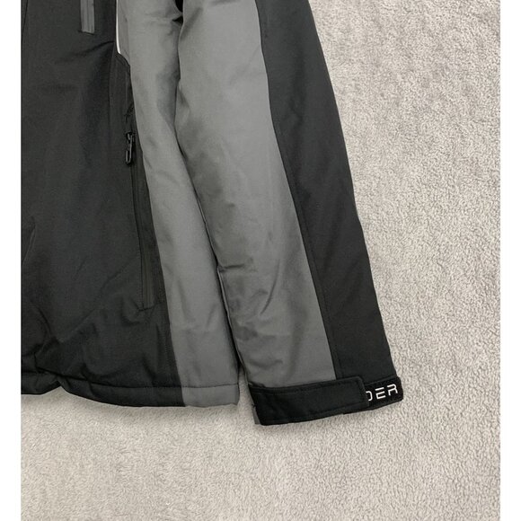 Spyder 3 in 1 Men's L Black & Gray Performance Ski Jacket With Hood JCK41 - Picture 7 of 10